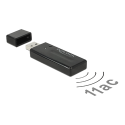 delock 12463 Wireless network card, 802.11ac, 867Mbps, USB 3.0, black