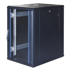 toten G6.6018.9001 System G, 19" lattiakaappi, 18U, 600 x 1000, lasiovi ed., metalliovi tak., 800 kg, musta
