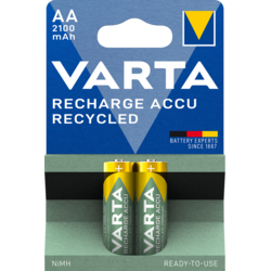 varta 56816101402 Recharge Charge Accu Recycled AA 2100mAh 2 Pack