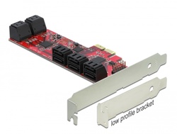 delock 89384 PCI Express x2 Card > 10 x internal SATA 6 Gb/s - Low Profile Form Factor