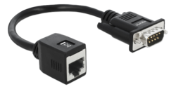 delock 63999 Serial RS-232/422/485 Adapter DB9 male to RJ45 jack