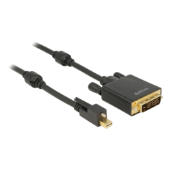 delock 83725 Cable mini DisplayPort 1.2 male with screw > DVI male 4K Active black 1 m