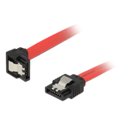 delock 83979 SATA 6 Gb/s Cable straight to downwards angled 50 cm red