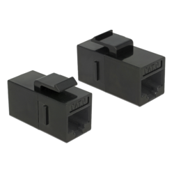 delock 86381 86381 Keystone-moduuli, RJ45-liitäntä - RJ45-liitäntä, Cat6, UTP, musta