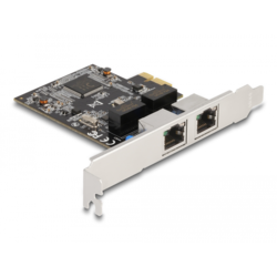 delock 88615 PCI Express x1 Card to 2 x RJ45 Gigabit LAN RTL8111