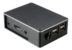 akasa A-RA02-M1B Pi Alu Case, Pi3 ModelB/Pi2 ModelB/Pi1 Model B+ Asus Tinker Board, black