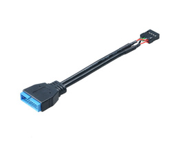 USB 3.0 19-pin male to USB 2.0 internal 9-pin contact