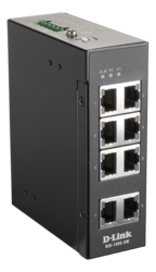 dlink DIS-100E-8W DIS-100E-8W teollisuuskytkin, Ethernet, ei-hallittava, 8 x 10/100BaseT(X), musta