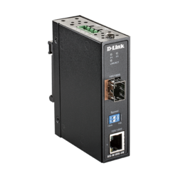 dlink DIS-M100G-SW 10/100/1000 Mbps to SFP Industrial Media Converter with -40 to 70 C