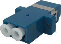 Deltaco FBP-1065 Snap-in fiber mating sleeve, 2xLC-LC, Single mode, duplex, blue