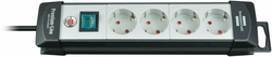 brennenstuhl 1951540101 Power strip, 4xCEE 7/3, 1xCEE 7/7, 5m cable, black/grey