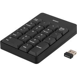Langaton numeronäppäimistö, USB, 10m kantama, musta