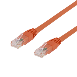 Deltaco TP-60-OR U/UTP Cat6 laitekaapeli, LSZH, 0,5m, oranssi