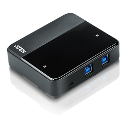aten US234-AT USB 3.0 Hub for 2 computers, 4xUSB A female, 2xUSB B female, black
