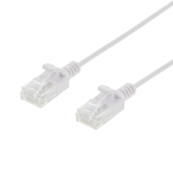 Deltaco UUTP-1411 Laitekaapeli, U/UTP, Cat6, ohut, 1m, 500MHz, LSZH, valkoinen