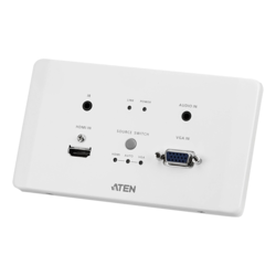 aten VE2812AEUT-AT-G HDMI & VGA HDBaseT Transmitter with EU Wall Plate / POH