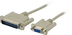 Deltaco DEL-34 Modeemikaapeli DB9n-DB25u 3m