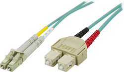 Deltaco LCSC-62 Kuitukaapeli LC - SC, 50/125, OM3, duplex, multimode, 2m