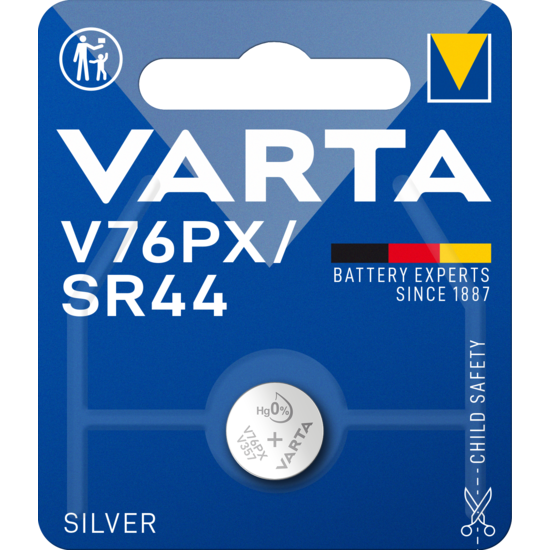 V76PX/SR44 Silver Coin 1 Pack - varta 4075101401