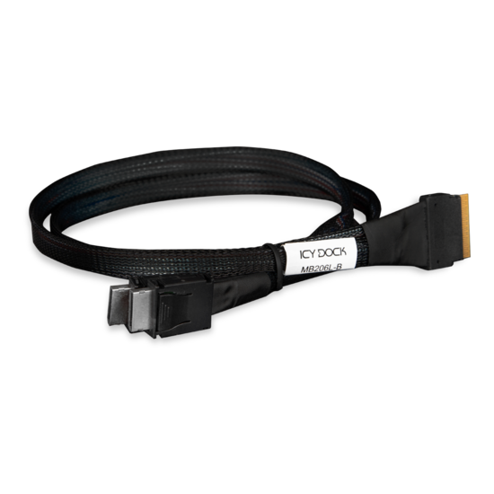 SlimSAS 8i to 2 x OCulink 4i Cable, PCIe 4.0, 0.5M - icydock MB206L-B