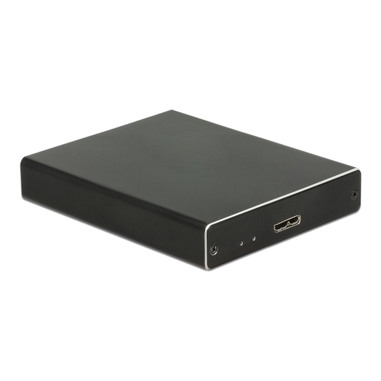 External 2xM.2 SSD cabinet, USB 3.1 Gen 2, black - delock 42588
