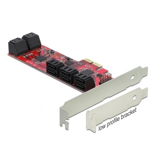 PCI Express x2 Card > 10 x internal SATA 6 Gb/s - Low Profile Form Factor - delock 89384