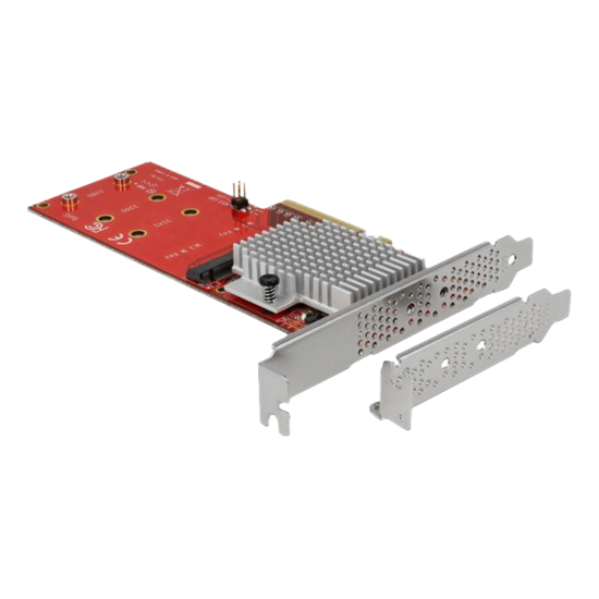 PCI Express x8 Card to 2 x internal NVMe M.2 Key M, Low Profile Form Factor - delock 90305