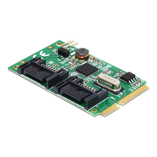 Interface converter, miniPCIe to SATA, 6Gb/s, 2xSATA female - delock 95233